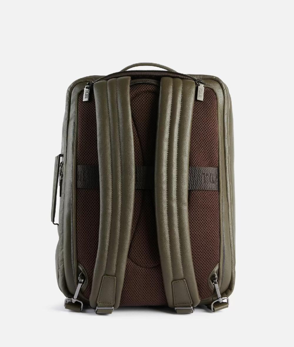 Alviero martini 1a classe Beta Leather zaino da viaggio tripla portabilità Verde Militare Saldi