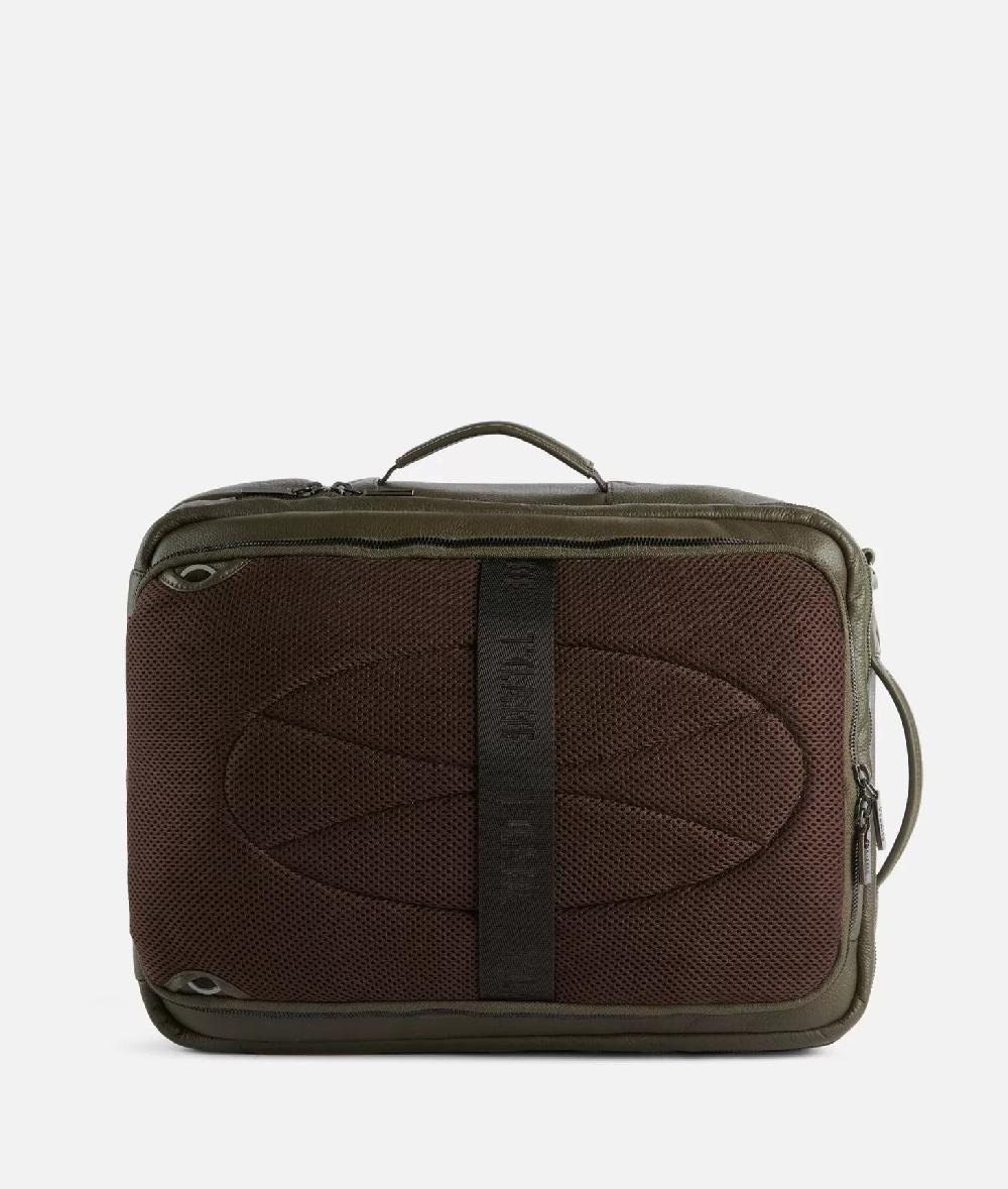 Alviero martini 1a classe Beta Leather zaino da viaggio tripla portabilità Verde Militare Saldi