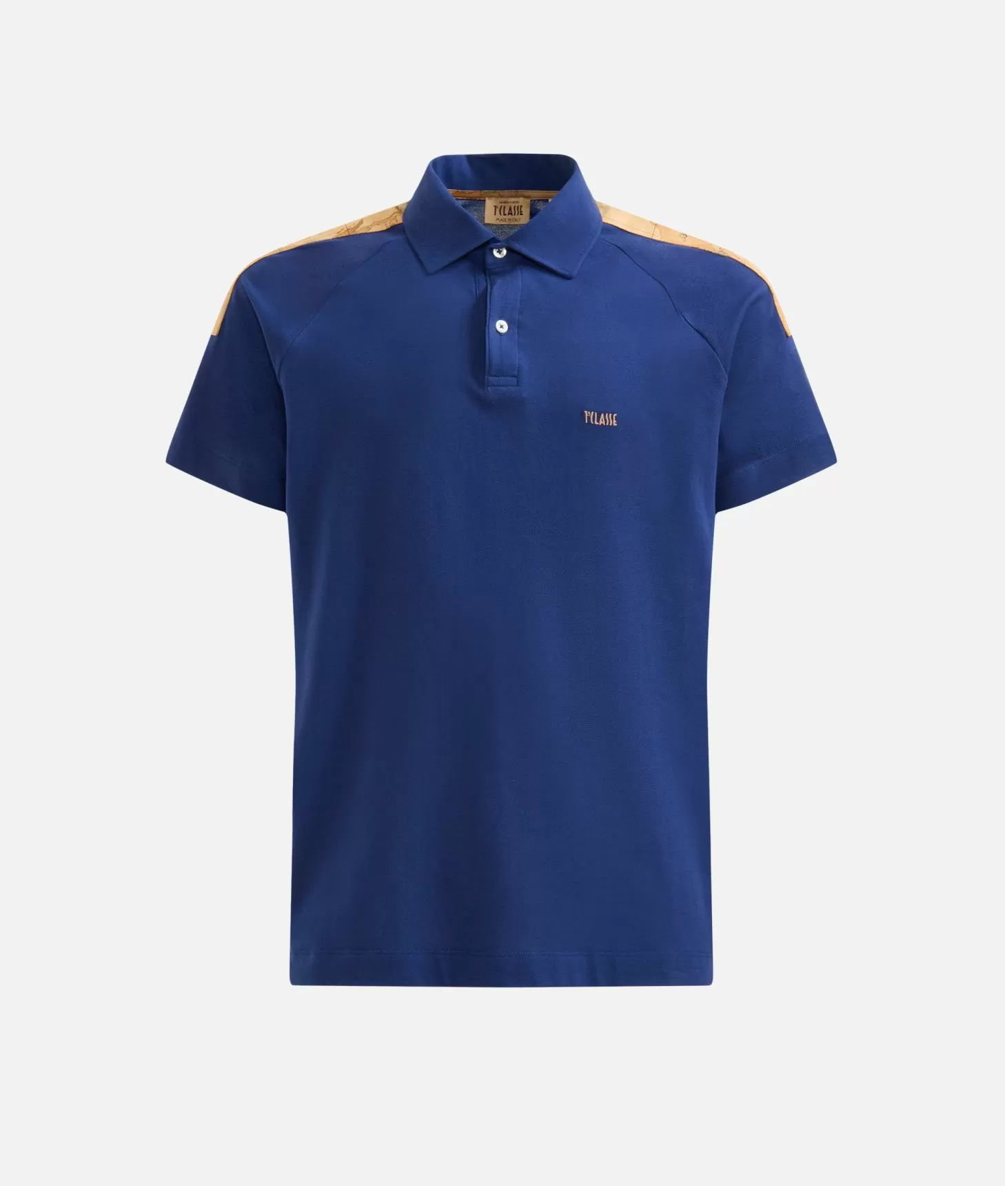 Alviero martini 1a classe Polo in cotone stretch con dettagli spalle Blu Klein Hotsell