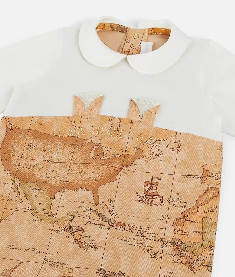 Alviero martini 1a classe Tutina in cotone coniglietto Geo Classic Saldi Di Fabbrica