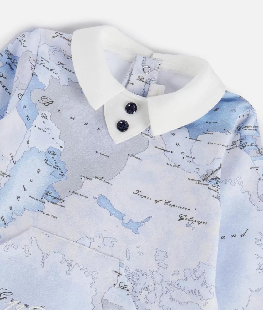 Alviero martini 1a classe Tutina in cotone Geo Lord Azzurra Italia