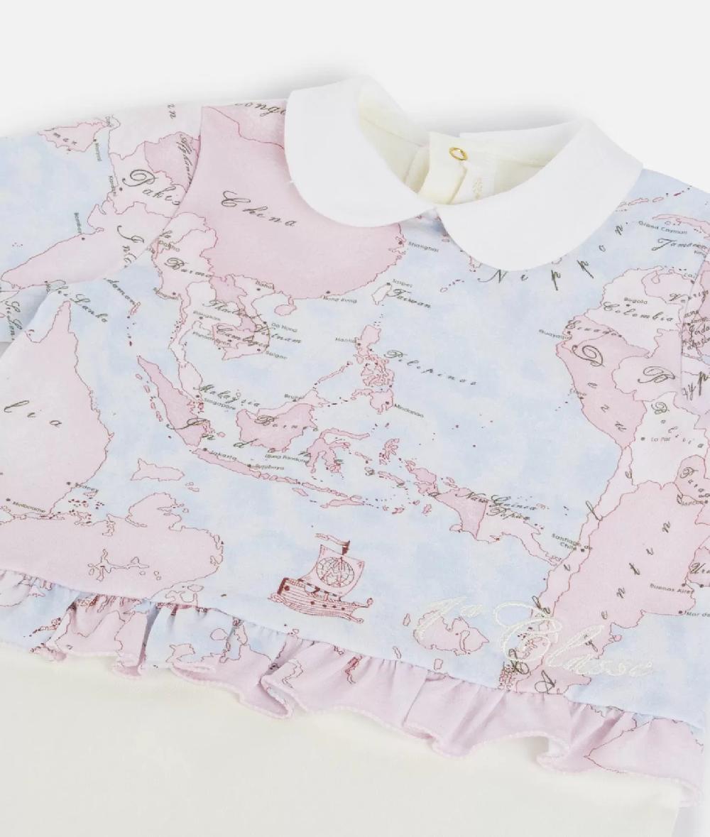 Alviero martini 1a classe Tutina in cotone Geo Lady Rosa Pezzi Unici