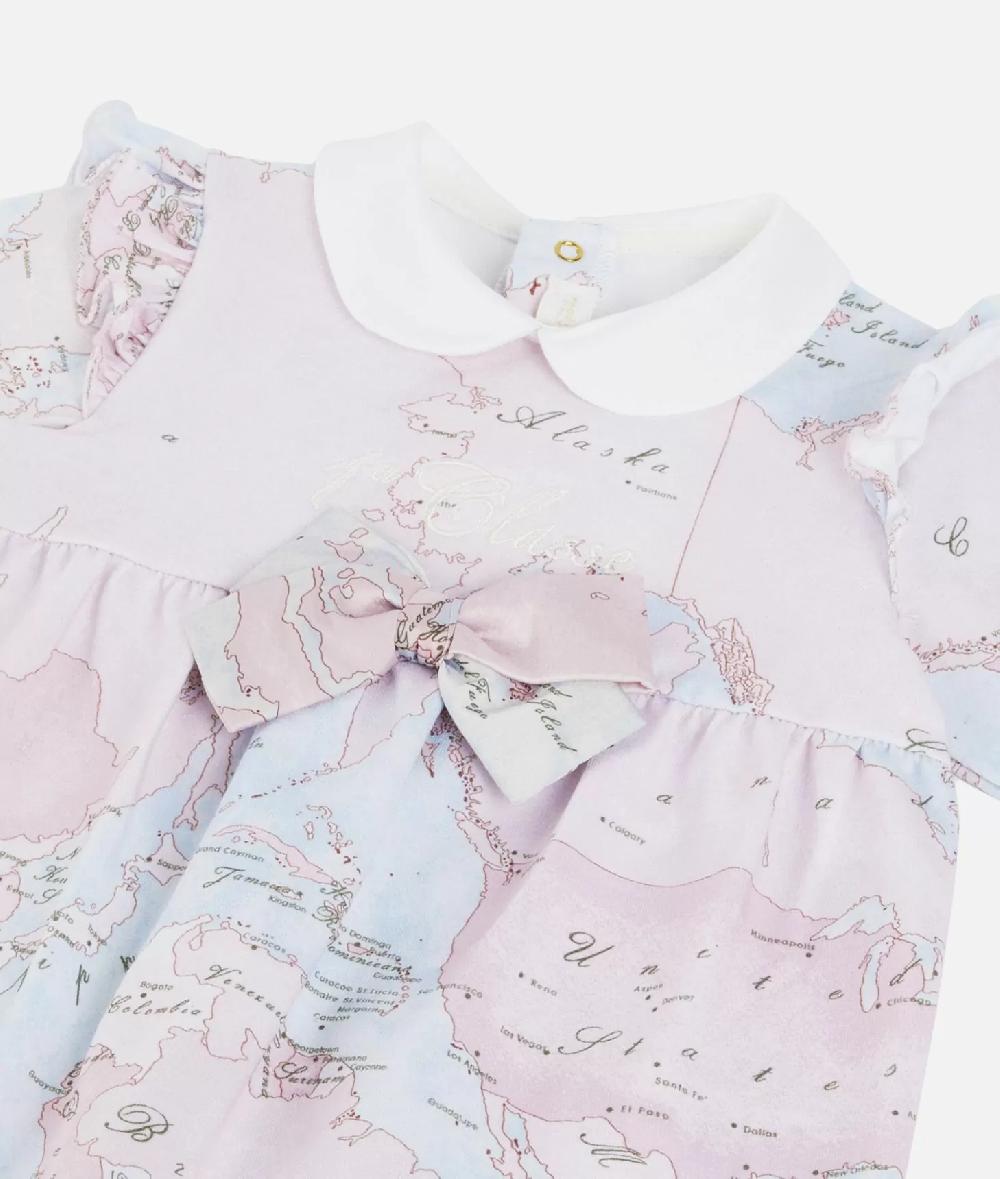 Alviero martini 1a classe Tutina in cotone con fiocco Geo Lady Rosa Consegna Veloce