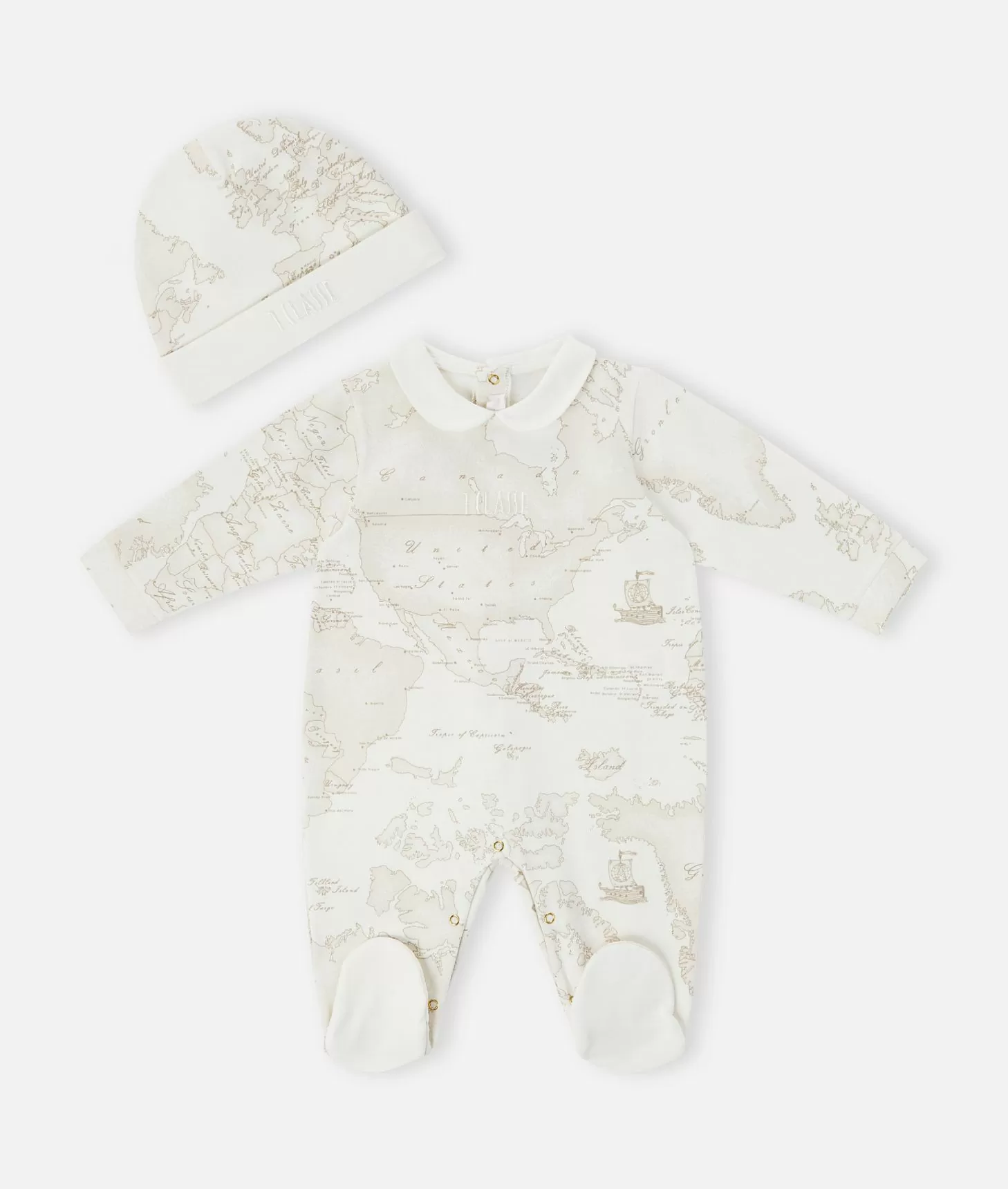 Alviero martini 1a classe Kit con tutina bavaglino e cappellino Geo White Fino Al -60%