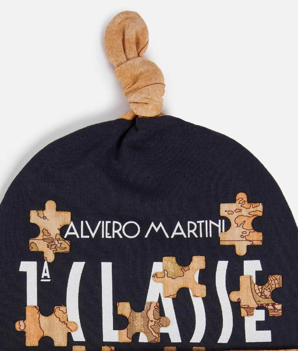 Alviero martini 1a classe Cappellino in cotone Geo Puzzle Blu Novità