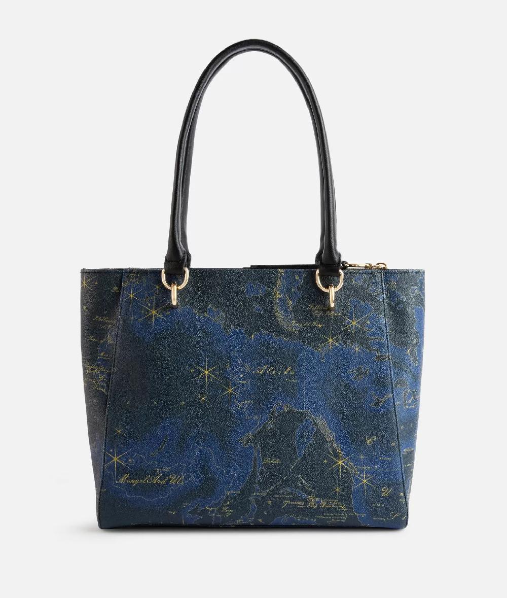Alviero martini 1a classe Geo Midnight borsa shopping Blu Notte Qualità Garantita
