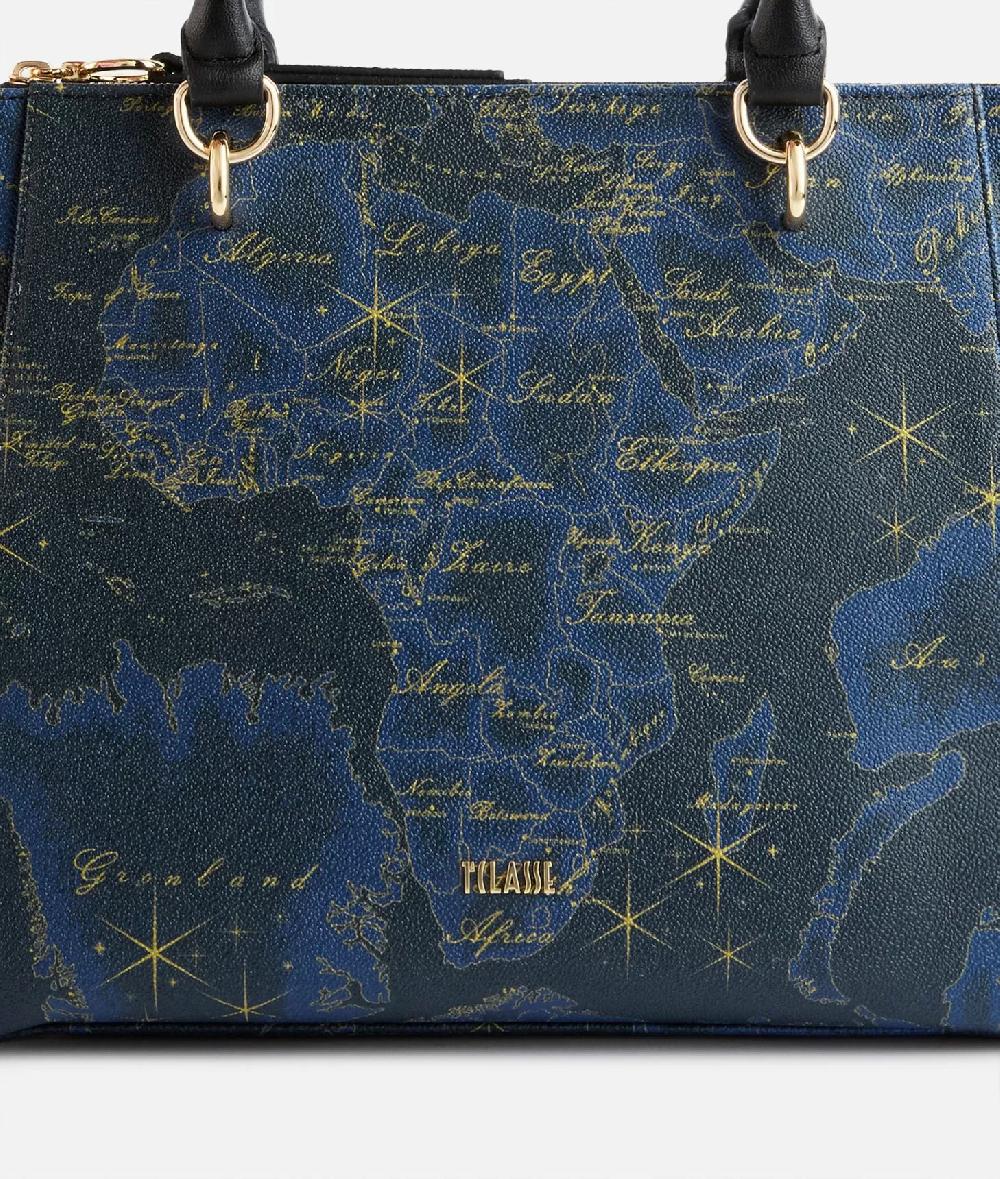 Alviero martini 1a classe Geo Midnight borsa shopping Blu Notte Qualità Garantita