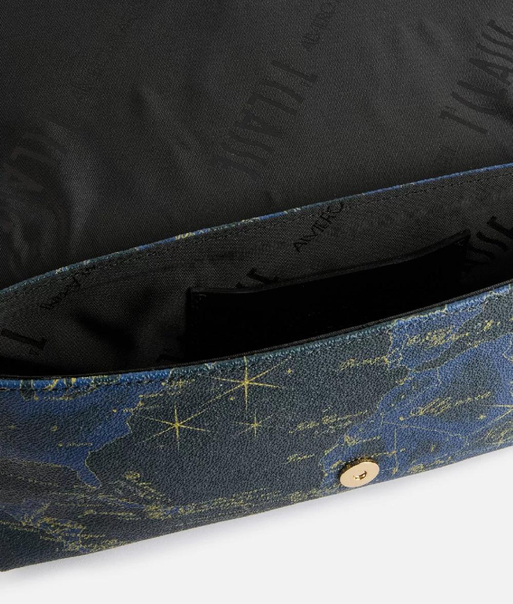 Alviero martini 1a classe Geo Midnight pochette con patta Blu Notte Consegna Veloce