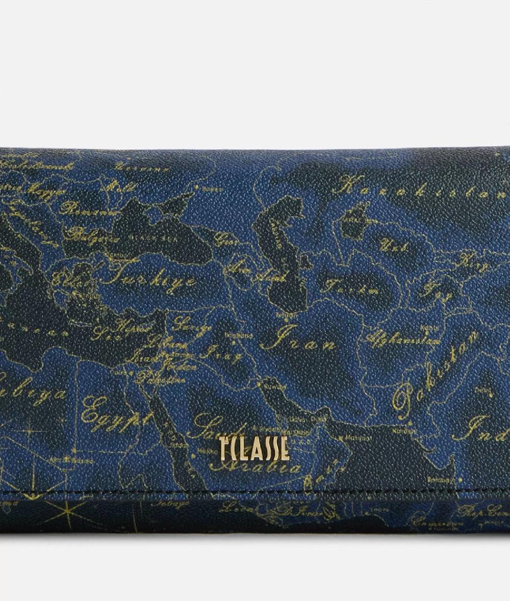 Alviero martini 1a classe Geo Midnight pochette con patta Blu Notte Consegna Veloce