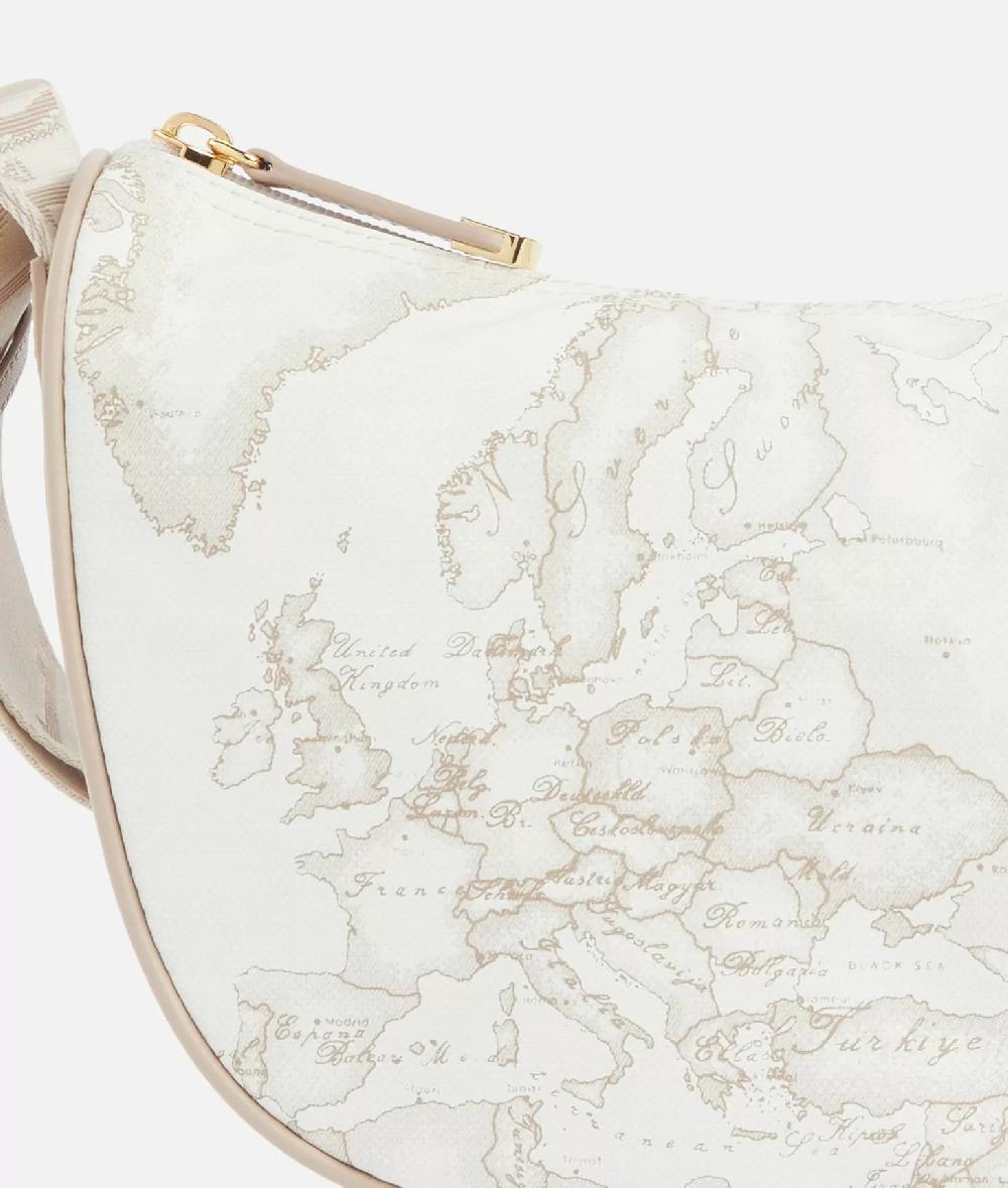 Alviero martini 1a classe Geo Soft White tracolla a mezzaluna piccola Sottocosto