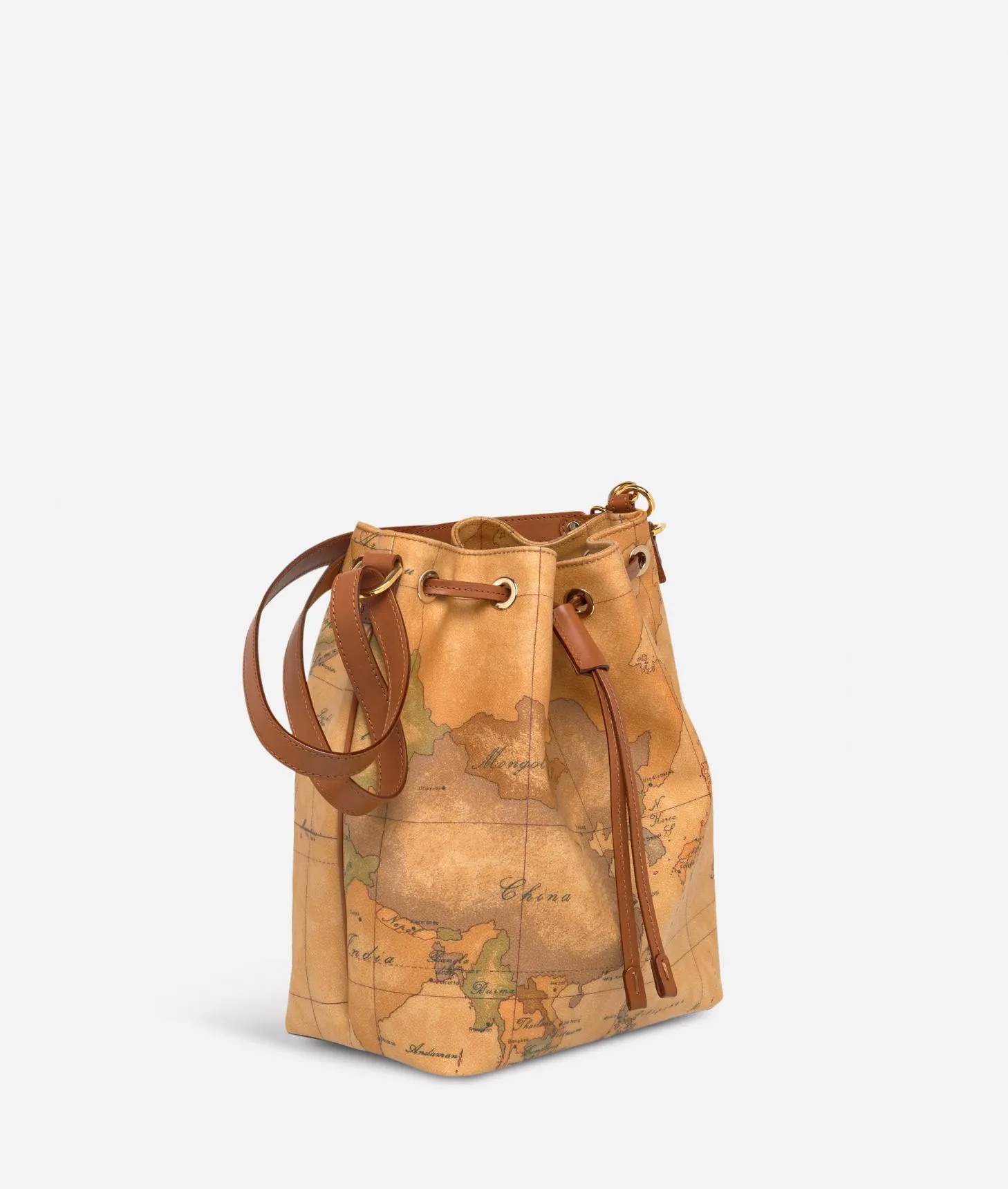Alviero martini 1a classe Geo Classic Borsa media a secchiello Saldi Di Fabbrica