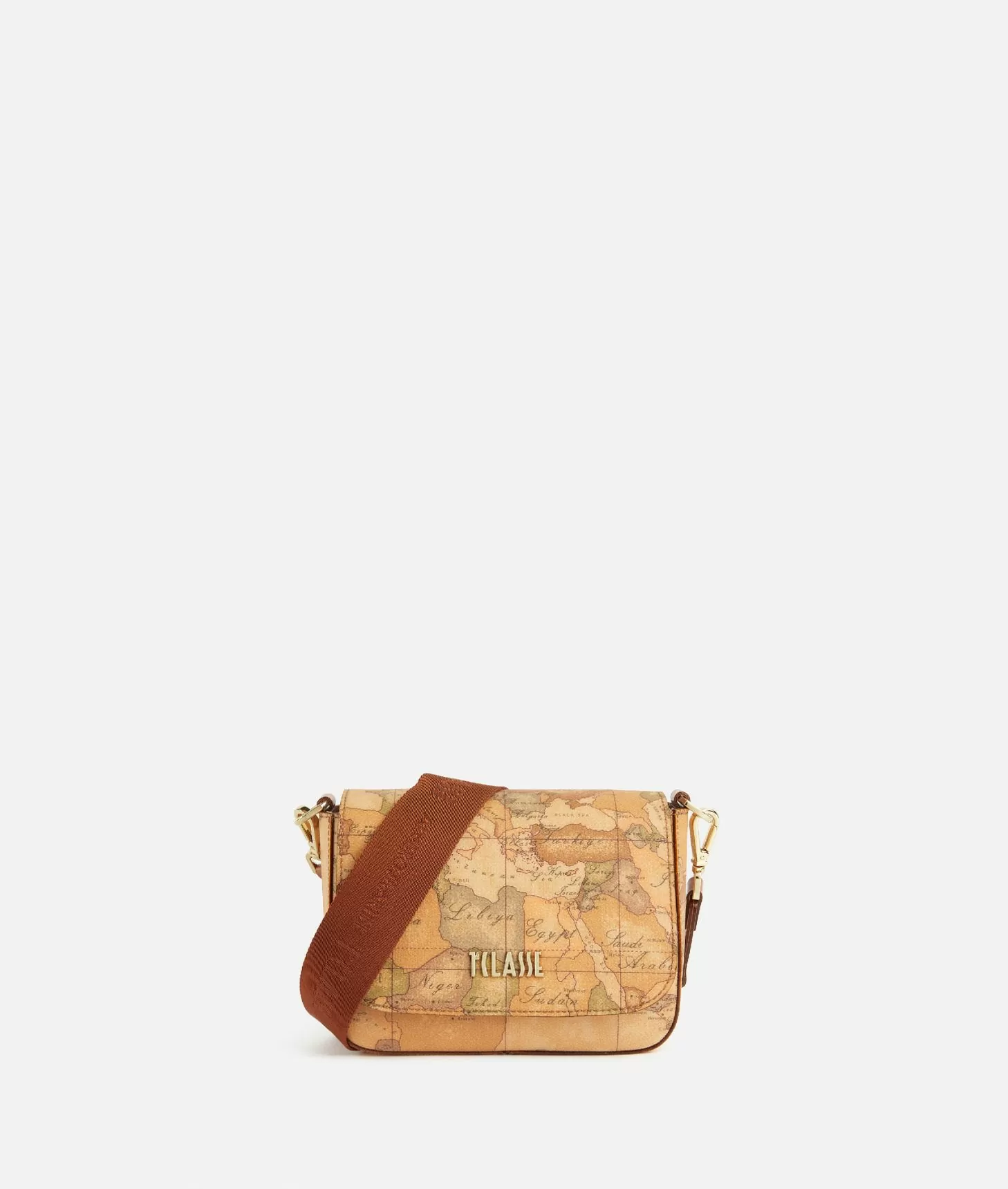 Alviero martini 1a classe Borsa a tracolla in tessuto stampa Geo Classic Naturale