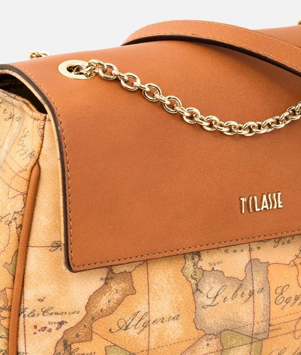 Alviero martini 1a classe Geo Classic Borsa mini con battente in pelle Italy
