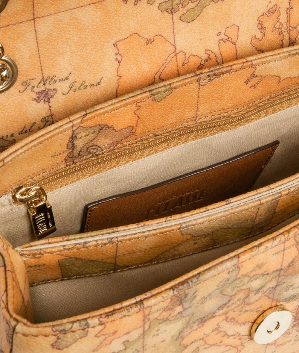 Alviero martini 1a classe Geo Classic Borsa mini con battente in pelle Italy