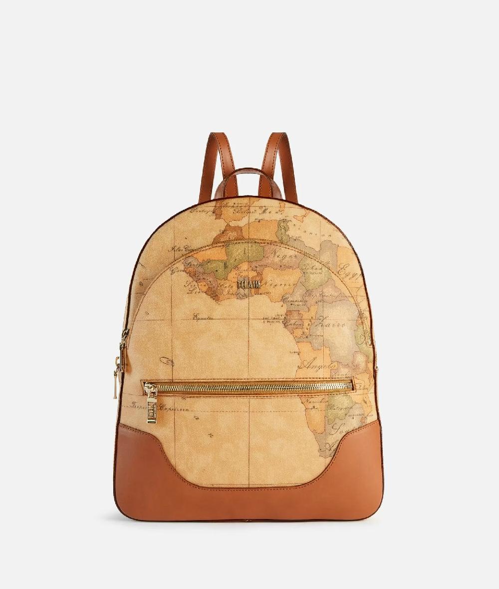 Alviero martini 1a classe Zaino tre tasche in tessuto stampa Geo Classic Naturale