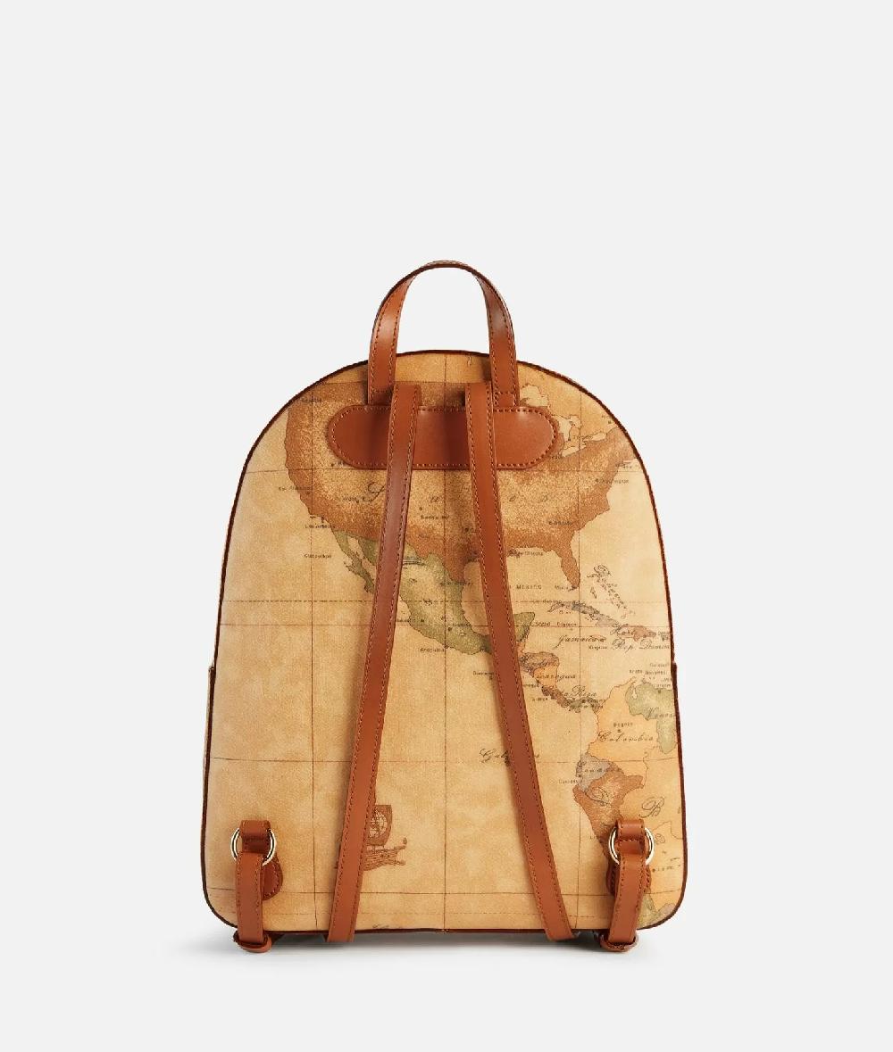 Alviero martini 1a classe Zaino tre tasche in tessuto stampa Geo Classic Naturale Pezzi Unici