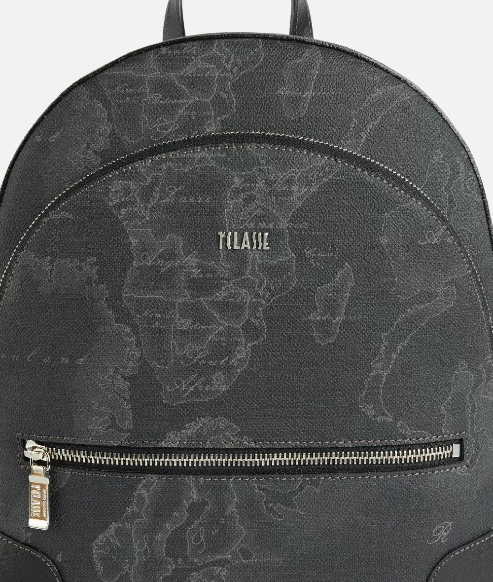 Alviero martini 1a classe Zaino tre tasche in tessuto stampa Geo Night Nero Soddisfazione Garantita