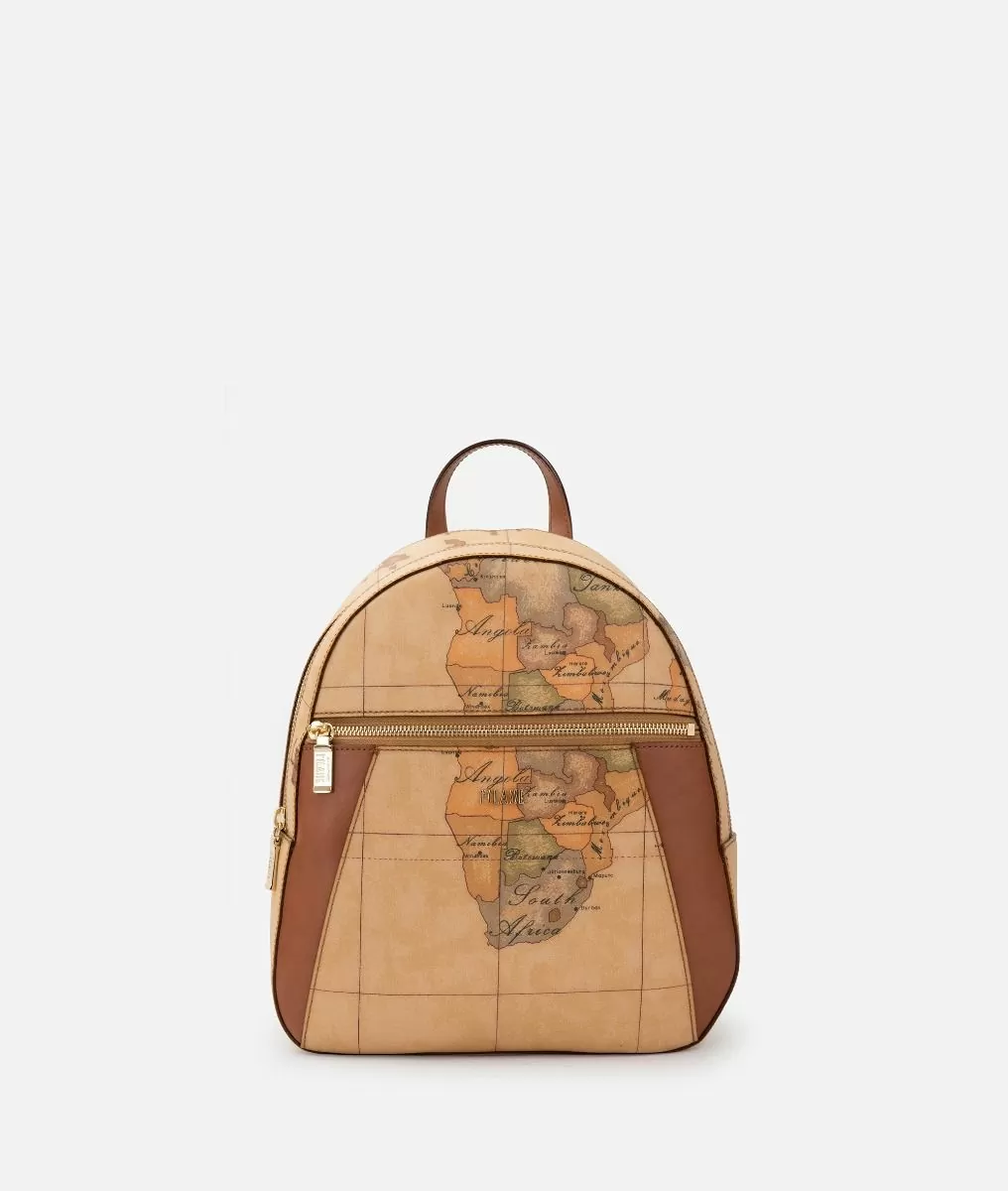 Alviero martini 1a classe Geo Classic zaino con inserti frontali in pelle