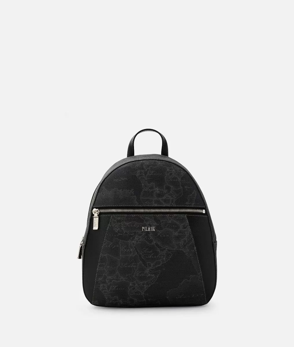 Alviero martini 1a classe Geo Black zaino con inserti frontali in pelle
