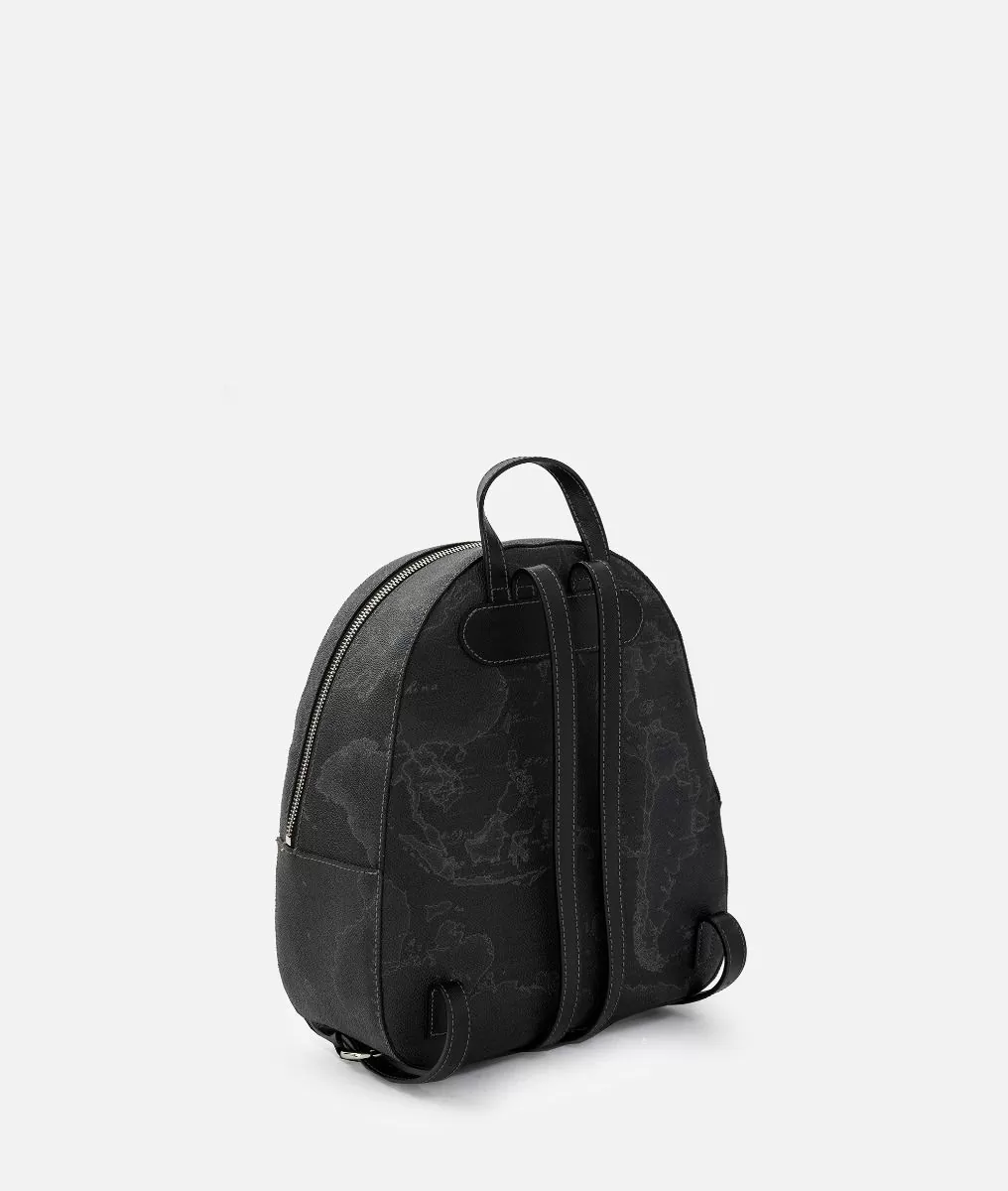 Alviero martini 1a classe Geo Black zaino con inserti frontali in pelle Promozione Limitata