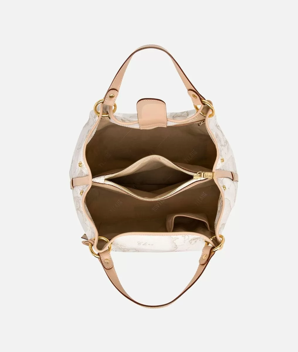Alviero martini 1a classe Geo White Borsa media a mano Offerte