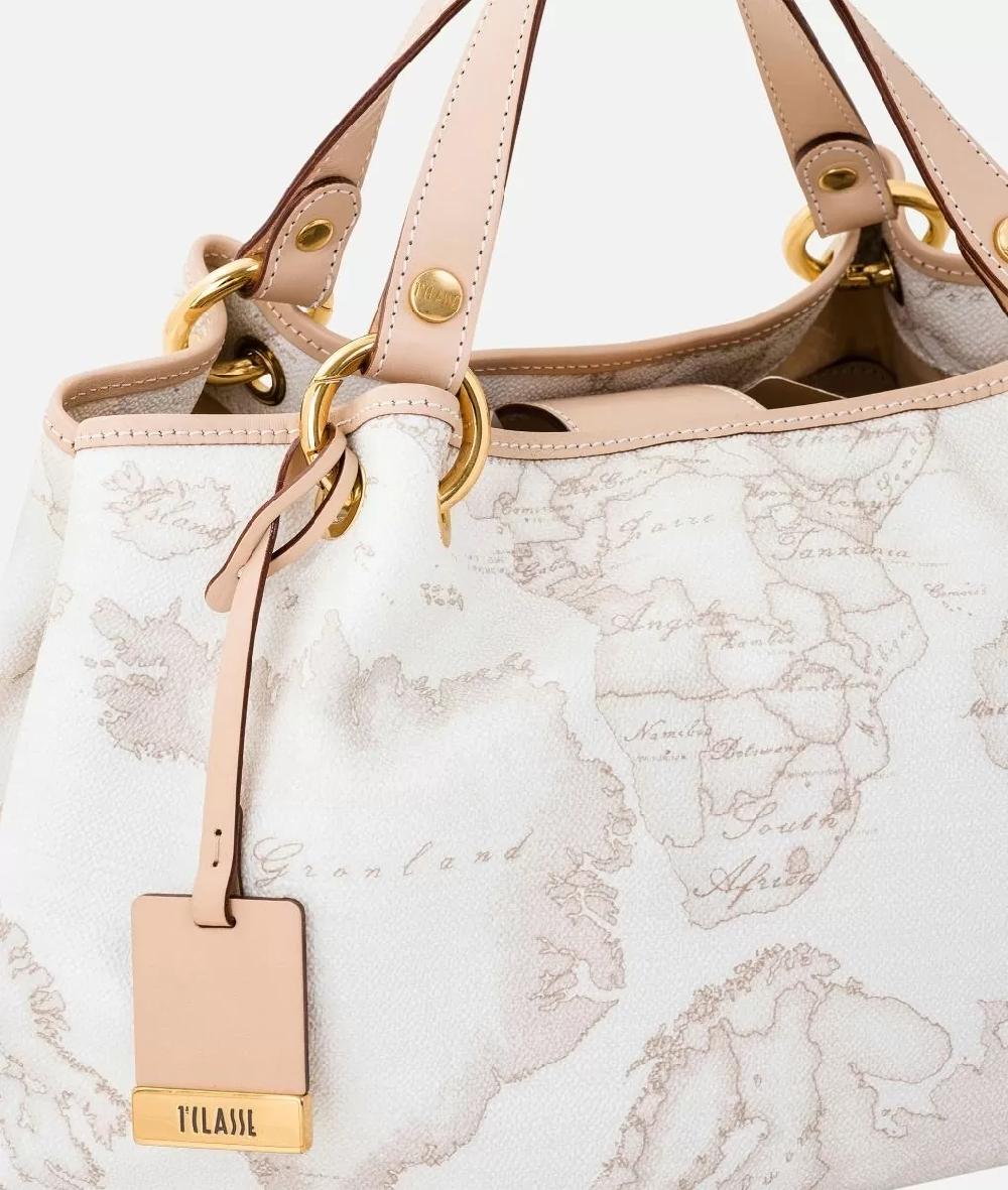 Alviero martini 1a classe Geo White Borsa media a mano Offerte