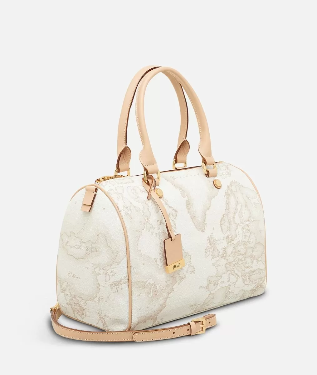 Alviero martini 1a classe Geo White Borsa media a bauletto Vendita Calda