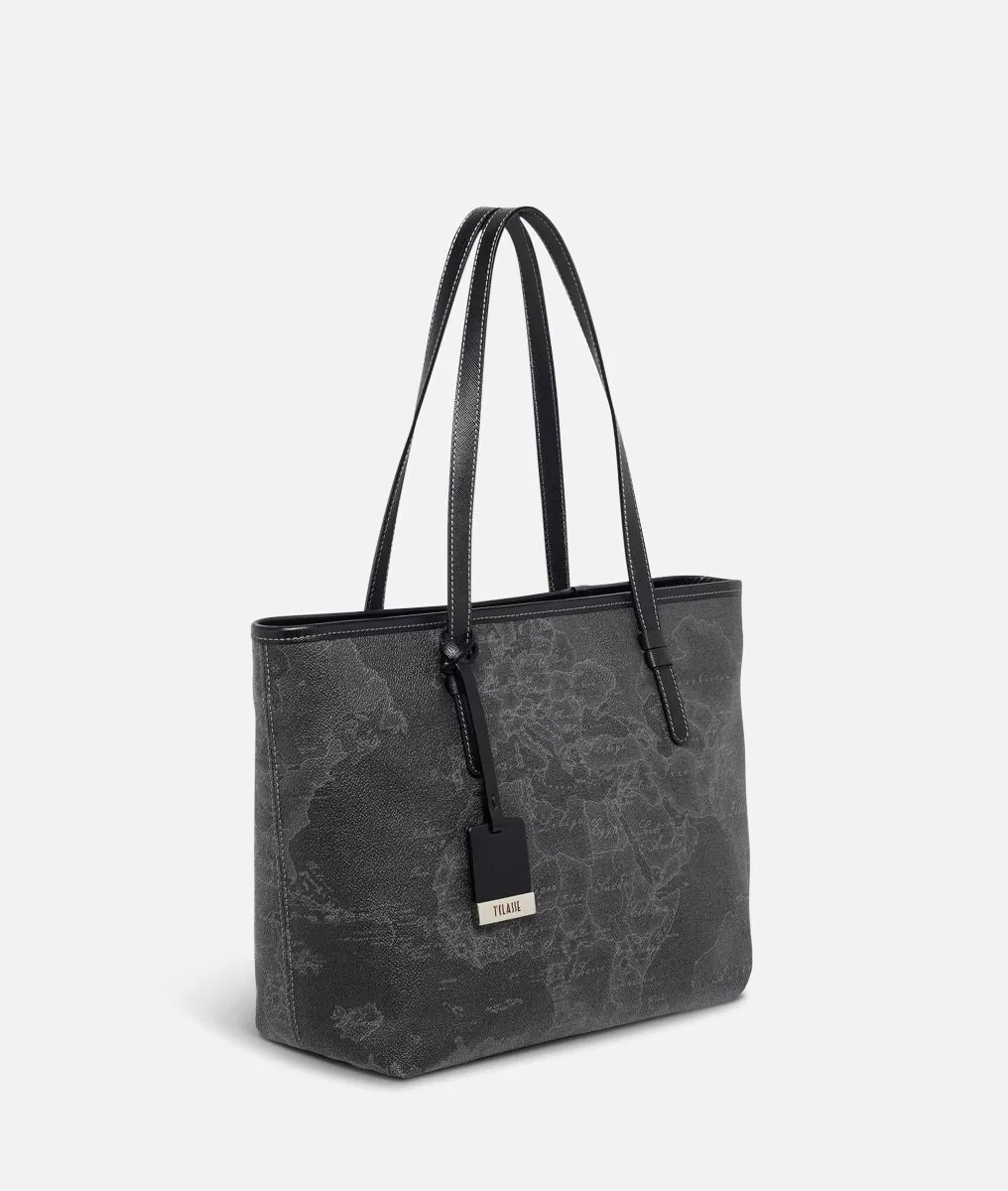 Alviero martini 1a classe Geo Black Borsa shopping media Rilascio limitato
